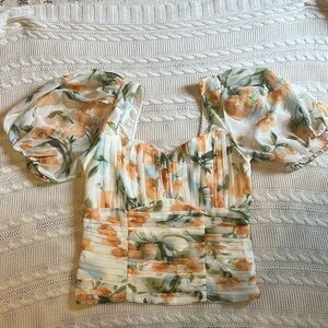 Abercrombie Puff Sleeve Blouse Size Medium